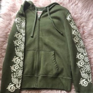 Missimo Supply Co. Olive green zip up hoodie